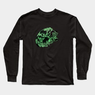 Green Animal Skull Long Sleeve T-Shirt